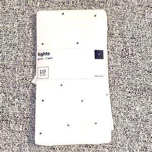 Gap Kids Ivory Tights with Rhinestones